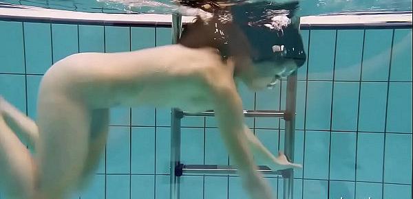  Kristy in a see through dress underwater